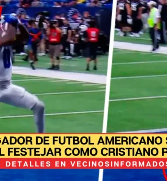 Jugador de futbol americano se lesiona al festejar como Cristiano Ronaldo |VIDEO