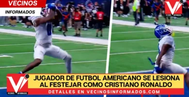 Jugador de futbol americano se lesiona al festejar como Cristiano Ronaldo |VIDEO