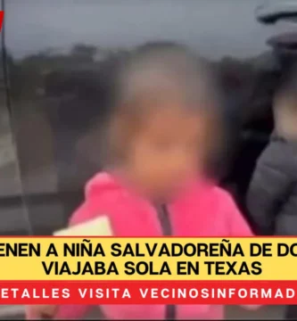 Video: Detienen a niña salvadoreña de dos años que viajaba sola en Texas