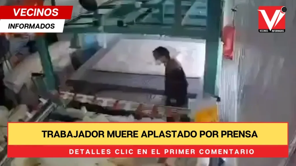 Trabajador pierde la vida en accidente con prensa tras falla mecánica |VIDEO