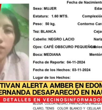 ¡Activan Alerta Amber en Edomex! María Fernanda desapareció en Naucalpan;