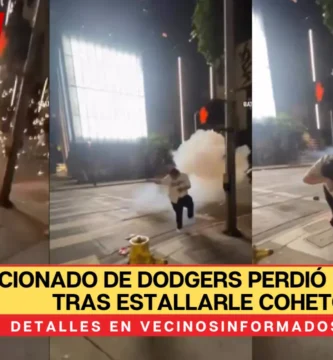 Aficionado de Dodgers perdió una mano tras estallarle cohetón en festejo por ganar la Serie Mundial