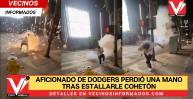 Aficionado de Dodgers perdió una mano tras estallarle cohetón en festejo por ganar la Serie Mundial