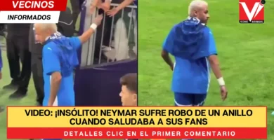 VIDEO: ¡Insólito! Neymar Sufre Robo de un Anillo Cuando Saludaba a sus Fans