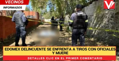 Delincuente se enfrenta a tiros con oficiales y muere