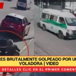 Abuelito es brutalmente golpeado por una llanta voladora | VIDEO