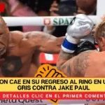 Mike Tyson cae en su regreso al ring en una pelea gris contra Jake Paul