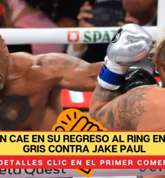 Mike Tyson cae en su regreso al ring en una pelea gris contra Jake Paul