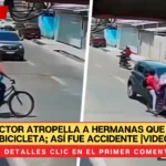 Conductor atropella a hermanas que iban en bicicleta; así fue accidente |VIDEO