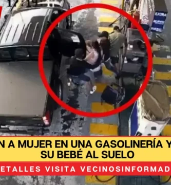 Secuestran a mujer en una gasolinería y avientan a su bebé al suelo