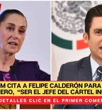 Sheinbaum cita a Felipe Calderón para acusar a Jorge Romero, nuevo presidente del PAN, de “ser el jefe del Cártel Inmobiliario”