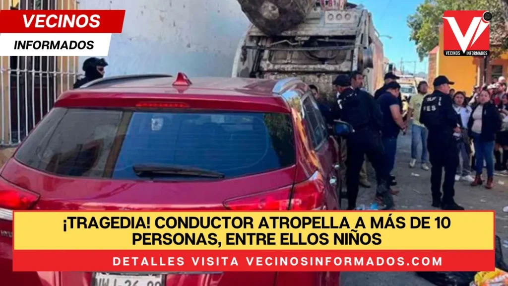 ¡Tragedia! Conductor atropella a más de 10 personas, entre ellos niños