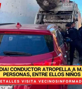 ¡Tragedia! Conductor atropella a más de 10 personas, entre ellos niños