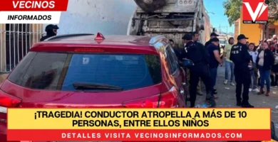 ¡Tragedia! Conductor atropella a más de 10 personas, entre ellos niños