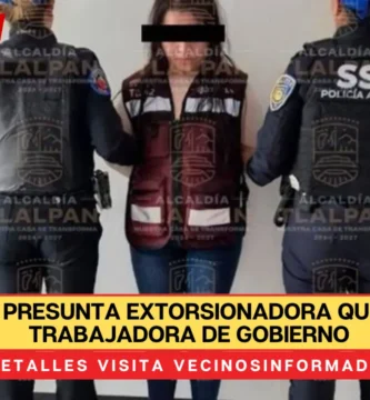 Detienen a presunta extorsionadora que fingía ser trabajadora de gobierno en Tlalpan