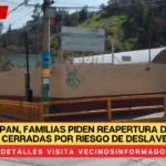 En Naucalpan, familias piden reapertura de escuelas cerradas por riesgo de deslave