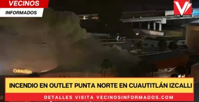 Incendio en Outlet Punta Norte en Cuautitlán Izcalli