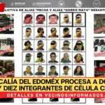 Fiscalía del Edoméx procesa a dos líderes y diez integrantes de célula criminal con origen en Michoacán