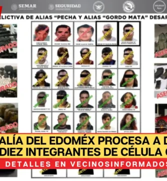 Fiscalía del Edoméx procesa a dos líderes y diez integrantes de célula criminal con origen en Michoacán