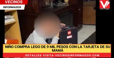 Niño compra Lego de 9 mil pesos con la tarjeta de su mamá