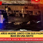 Niña de 5 años muere junto con sus padres; todos iban en una moto