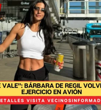 VIDEO “Me vale”: Bárbara de Regil volvió a hacer ejercicio en avión
