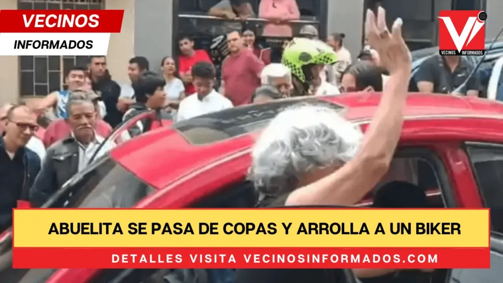 Abuelita se pasa de copas y arrolla a un biker