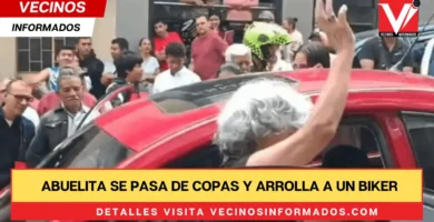 Abuelita se pasa de copas y arrolla a un biker