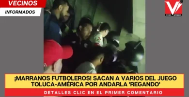 ¡Marranos futboleros! Sacan a varios del juego Toluca-América por andarla 'regando'