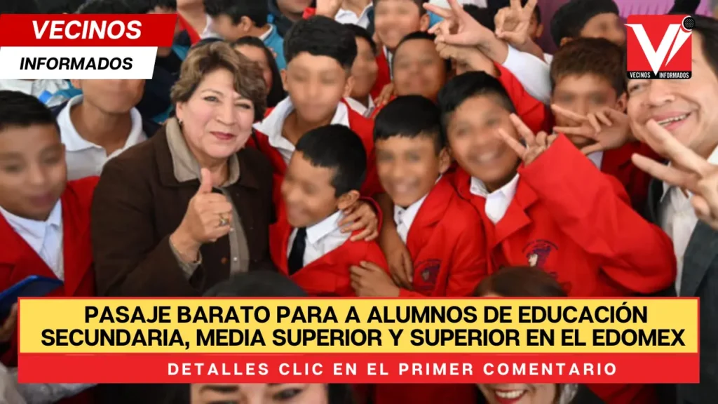 Reducen el pago del pasaje a alumnos de educación secundaria, media superior y superior en el Edomex