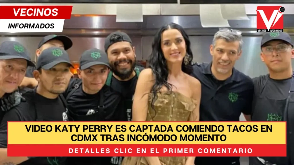 VIDEO Katy Perry es captada comiendo tacos en CDMX tras incómodo momento