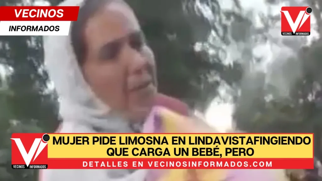 Mujer pide limosna en la Col. Torres de Lindavista, en Gustavo A. Madero fingiendo que carga un bebé, pero es un perrito