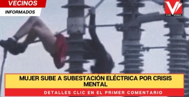 Mujer sube a subestación eléctrica por crisis mental