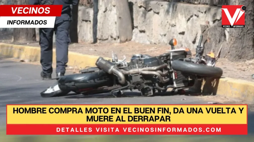 Hombre Compra Moto en el Buen Fin, Da una Vuelta y Muere al Derrapar