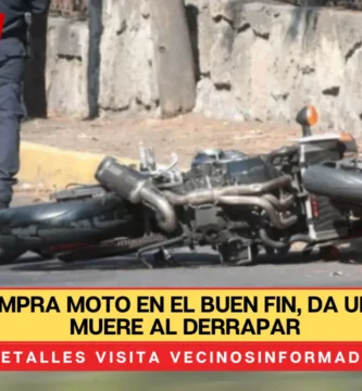 Hombre Compra Moto en el Buen Fin, Da una Vuelta y Muere al Derrapar