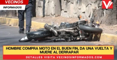 Hombre Compra Moto en el Buen Fin, Da una Vuelta y Muere al Derrapar