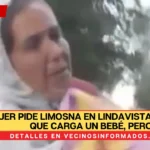 Mujer pide limosna en la Col. Torres de Lindavista, en Gustavo A. Madero fingiendo que carga un bebé, pero es un perrito