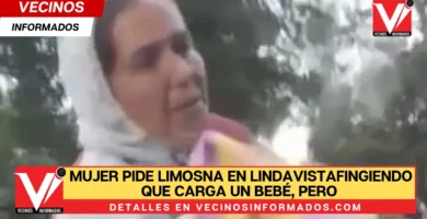 Mujer pide limosna en la Col. Torres de Lindavista, en Gustavo A. Madero fingiendo que carga un bebé, pero es un perrito