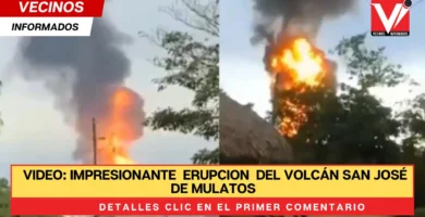 VIDEO: impresionante erupcion del Volcán San José de Mulatos