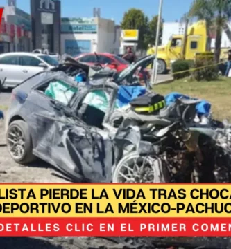 Automovilista pierde la vida tras chocar su auto deportivo en la México-Pachuca