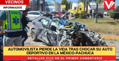 Automovilista pierde la vida tras chocar su auto deportivo en la México-Pachuca