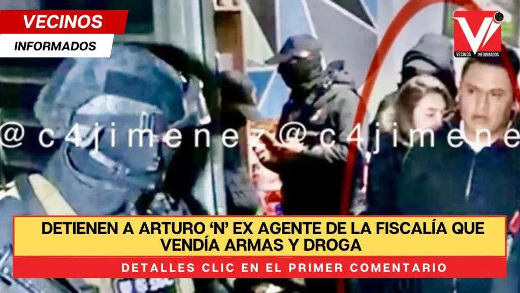 Detienen a Arturo ‘N’ Ex agente de la Fiscalía que vendía armas y droga en la colonia La Pastora en la Gustavo A. Madero