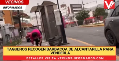 Taqueros recogen barbacoa de alcantarilla para venderla