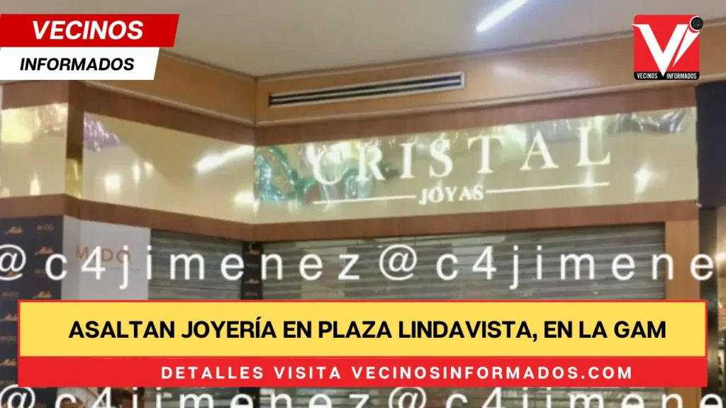 Asaltan joyería en Plaza Lindavista, en la GAM; delincuentes intentan escapar en el Metro