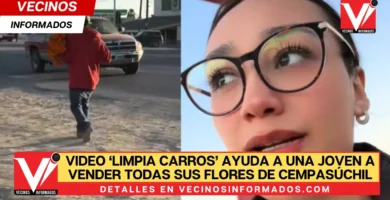 VIDEO ‘Limpia carros’ ayuda a una joven a vender todas sus flores de cempasúchil