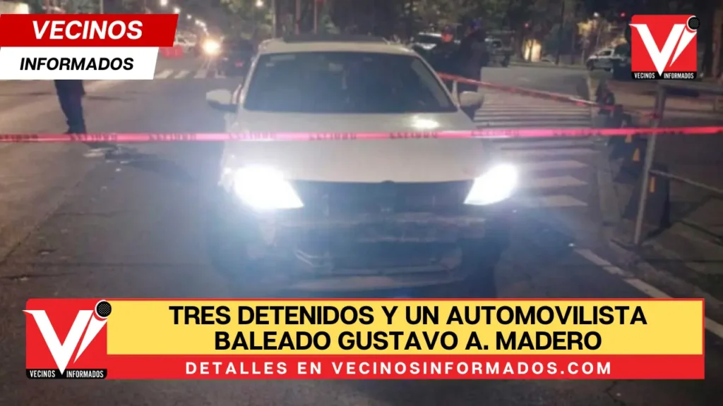 Tres detenidos y un automovilista baleado dejó la muerte de una mujer atropellada en la Gustavo A. Madero