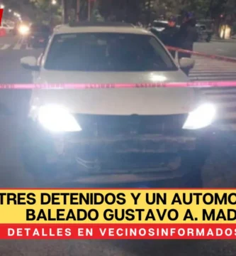 Tres detenidos y un automovilista baleado dejó la muerte de una mujer atropellada en la Gustavo A. Madero