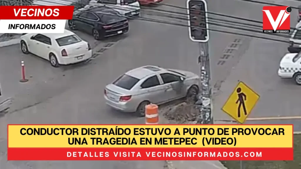 CONDUCTOR DISTRAÍDO ESTUVO A PUNTO DE PROVOCAR UNA TRAGEDIA