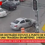 CONDUCTOR DISTRAÍDO ESTUVO A PUNTO DE PROVOCAR UNA TRAGEDIA