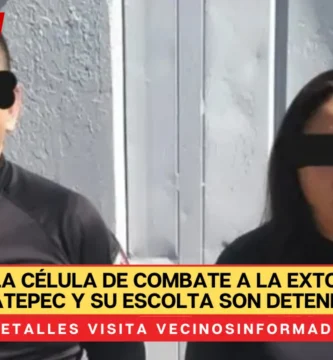 Jefe de la Célula de Combate a la Extorsión en Ecatepec y su escolta son detenidos en Operación Enjambre
